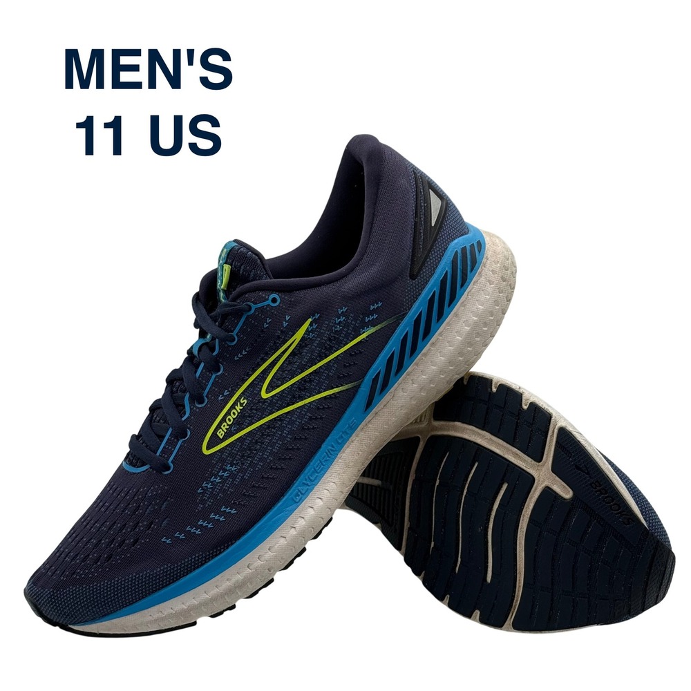 Brooks Glycerin GTS‎ 19 Running Shoes Men's 11 Navy Blue Cushion Gym 1103571D443